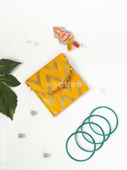 Designer Purse with Bangle & Manjal Kumkum - WBG1633-1