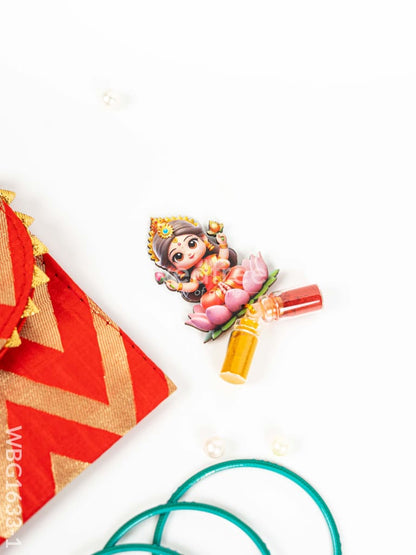 Designer Purse with Bangle & Manjal Kumkum - WBG1633-1