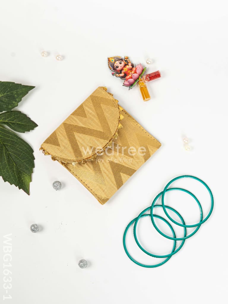 Designer Purse with Bangle & Manjal Kumkum - WBG1633-1