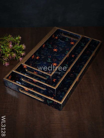Digital Printed Floral Tray - Set of 3 - WL3128