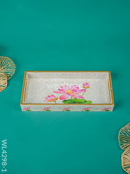 Digital Printed Lotus Design Tray - WL4298