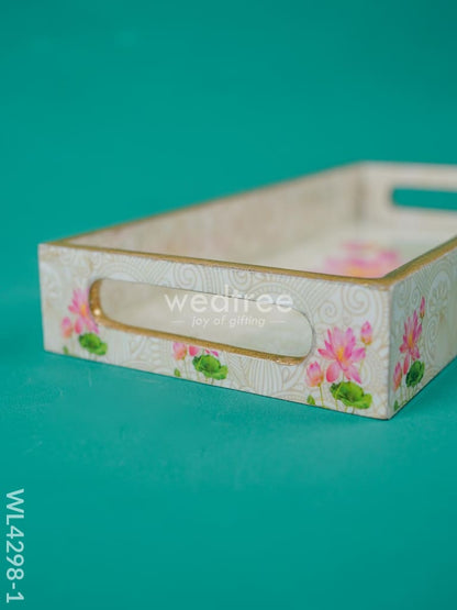 Digital Printed Lotus Design Tray - WL4298
