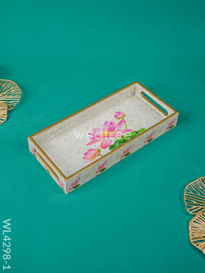 Digital Printed Lotus Design Tray - WL4298