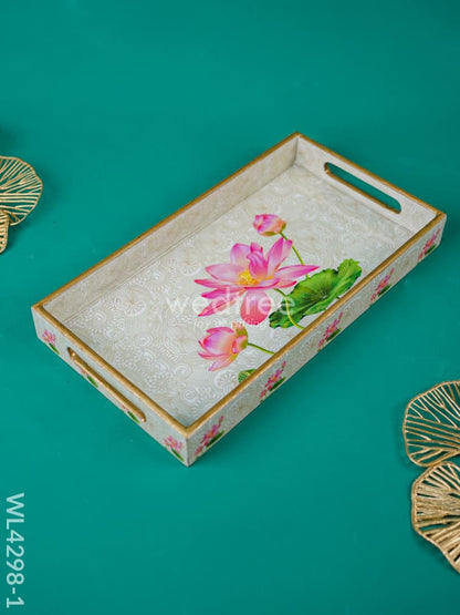 Digital Printed Lotus Design Tray - WL4298