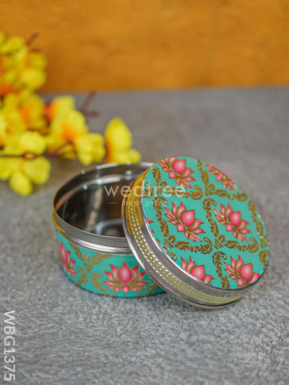 Digital Printed Lotus Poori Box - 4 inch - WBG1375