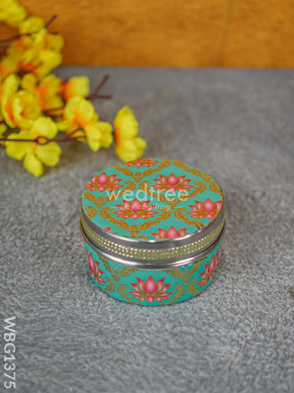 Digital Printed Lotus Poori Box - 4 inch - WBG1375