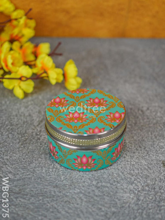 Digital Printed Lotus Poori Box - 4 inch - WBG1375