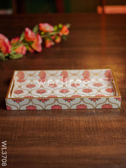 Digital Printed Lotus Tray - 13 x 7 - WL3708
