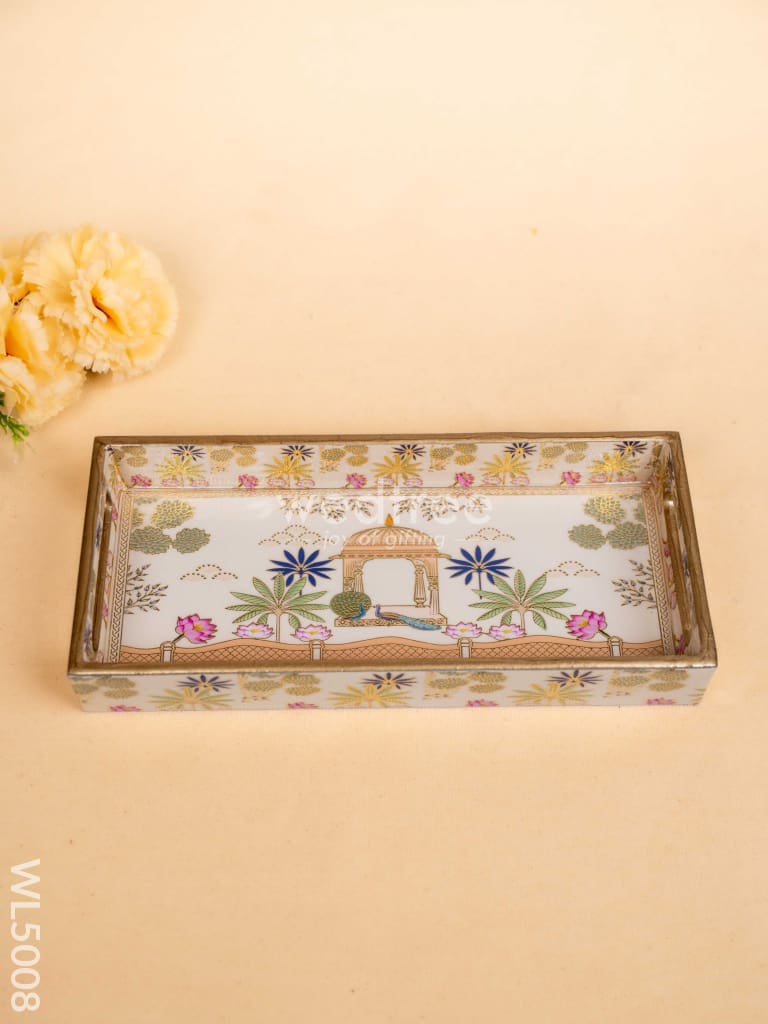 Digital Printed Peacock Tray  - 11 x 5 inch - WL5008