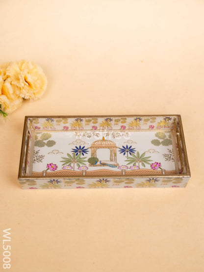 Digital Printed Peacock Tray  - 11 x 5 inch - WL5008