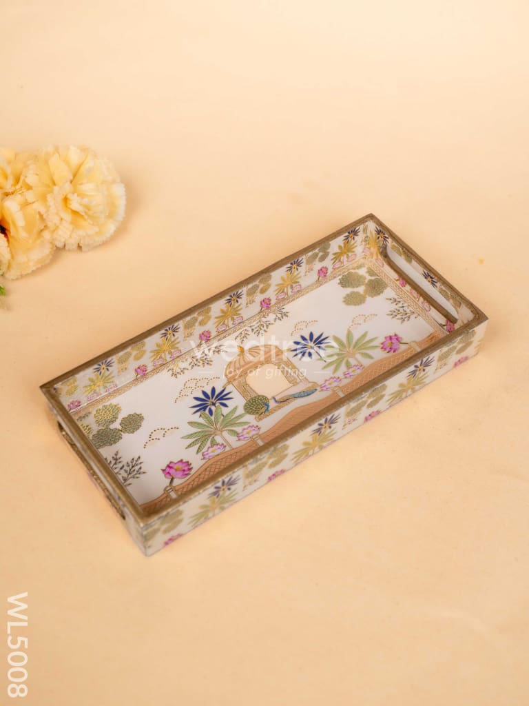 Digital Printed Peacock Tray  - 11 x 5 inch - WL5008