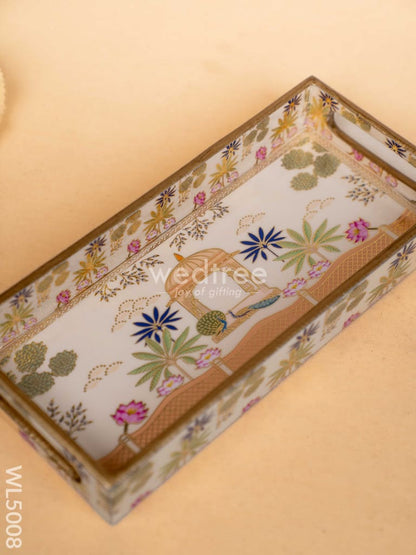 Digital Printed Peacock Tray  - 11 x 5 inch - WL5008