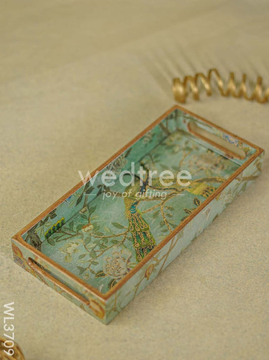 Digital Printed Peacock Tray - 11 x 5 - WL3709