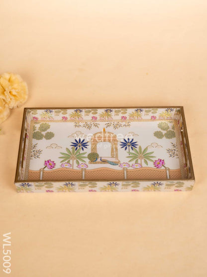 Digital Printed Peacock Theme Tray  - 13 x 7 inch - WL5009