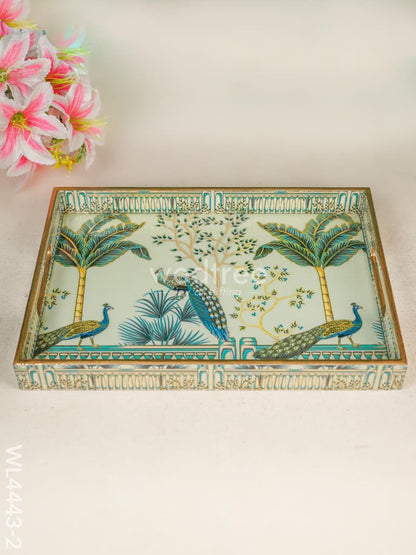 Digital Printed Peacock Tray - WL4443