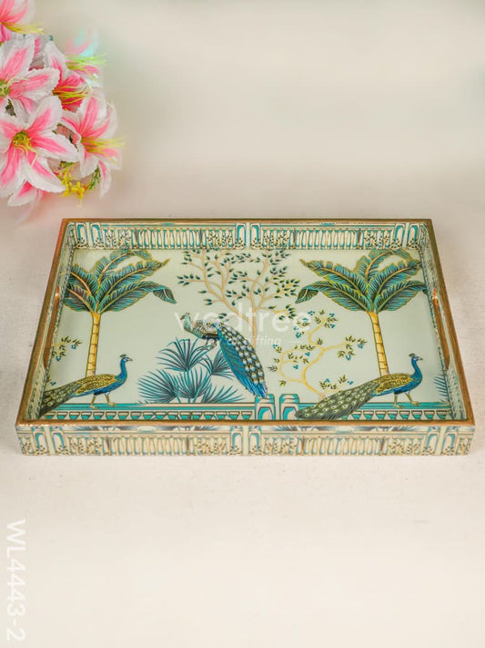 Digital Printed Peacock Tray - WL4443