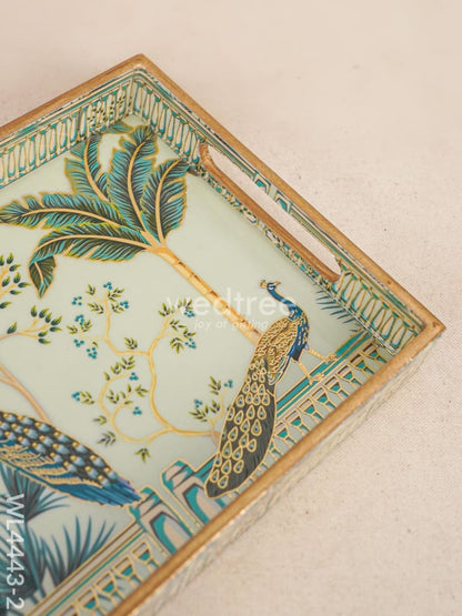 Digital Printed Peacock Tray - WL4443