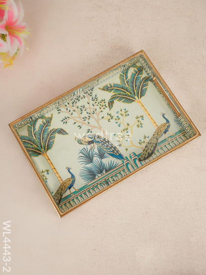 Digital Printed Peacock Tray - WL4443