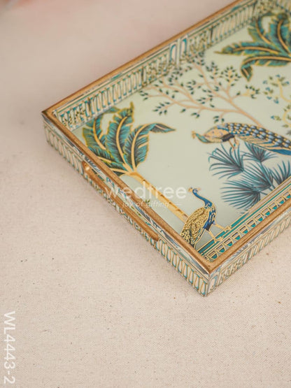 Digital Printed Peacock Tray - WL4443