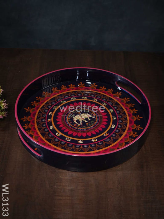 Digital Printed Round Tray (Mandala Art) - WL3133
