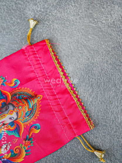 Digital Printed String Bag - Ganesha - WBG1417-1