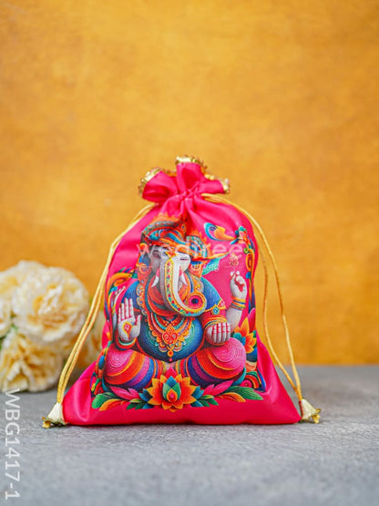 Digital Printed String Bag - Ganesha - WBG1417-1