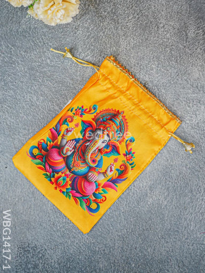 Digital Printed String Bag - Ganesha - WBG1417-1