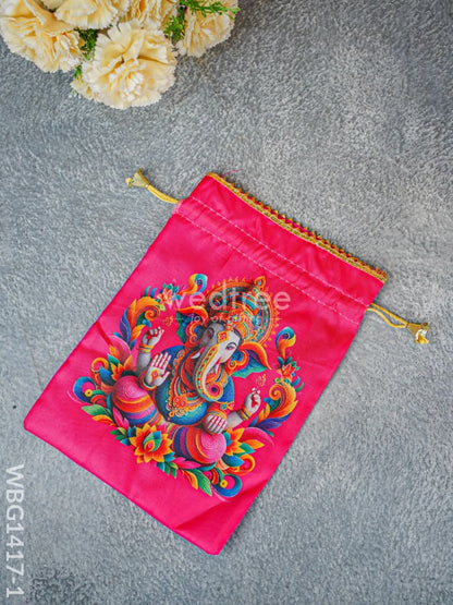 Digital Printed String Bag - Ganesha - WBG1417-1