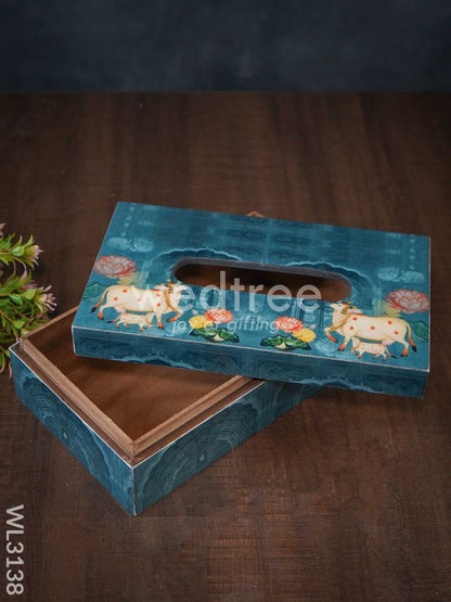 Digital Printed Tissue Box with Pichwai Prints - WL3138