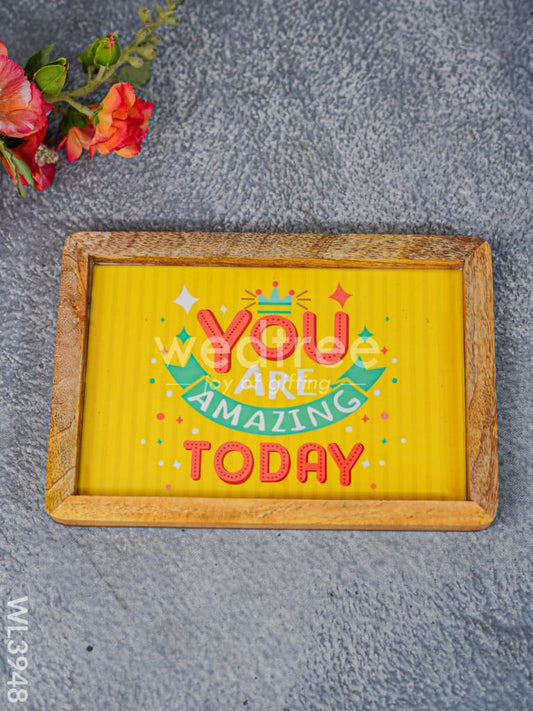 Digital Printed Wooden Rectangular Platter - WL3948