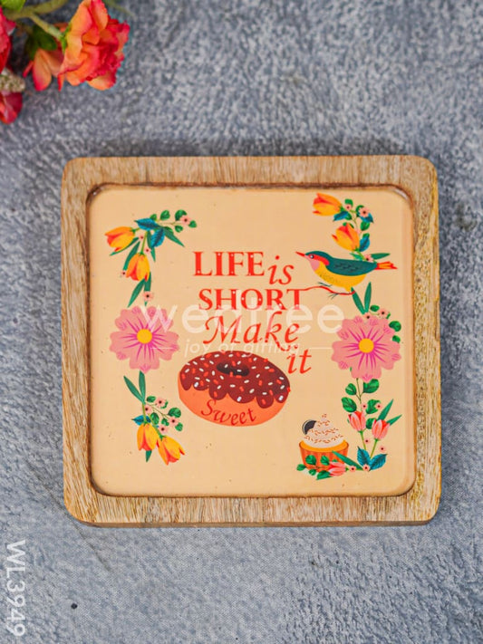 Digital Printed Wooden Square Platter - WL3949