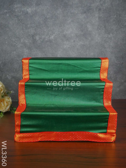 Dismantible 3 Step Golu Stand with Silk Fabric Cover - WL3360