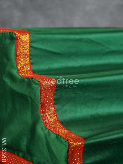 Dismantible 3 Step Golu Stand with Silk Fabric Cover - WL3360