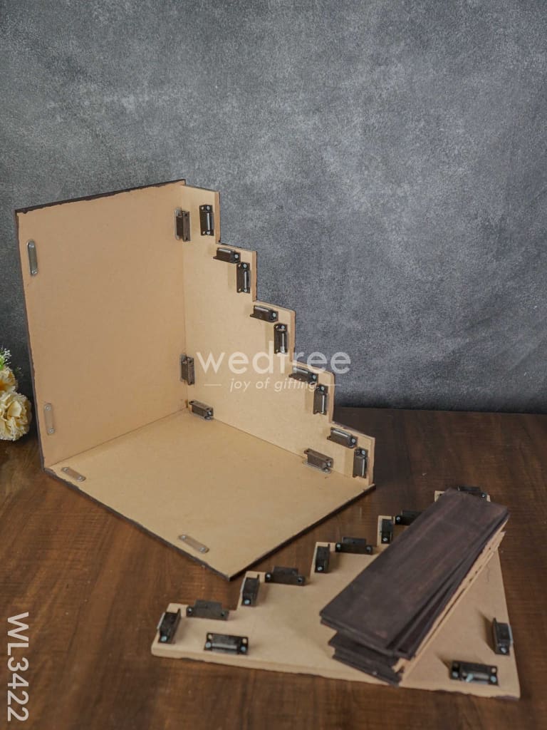 Dismantible 5 Step Golu Stand with Silk Fabric Cover - WL3422