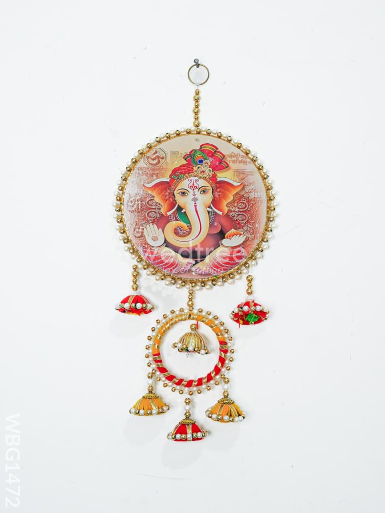 Divine Thoran - Ganesha Wall Hanging With Decorative Bells - WBG1472