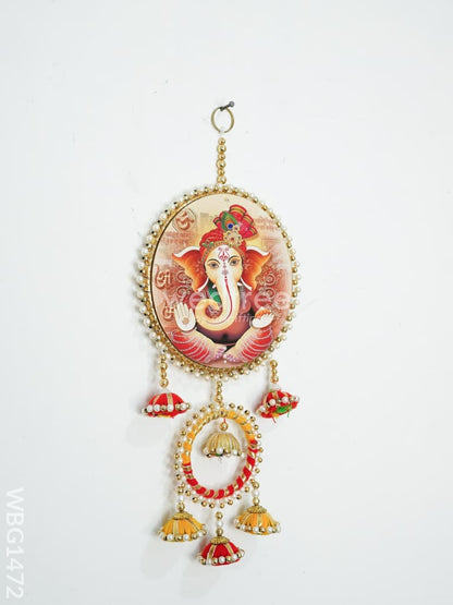 Divine Thoran - Ganesha Wall Hanging With Decorative Bells - WBG1472