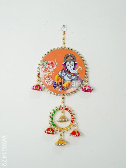 Divine Thoran - Ganesha Wall Hanging With Decorative Bells - WBG1472