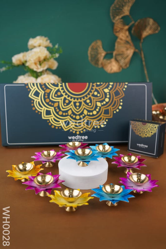 Diya Pack 5 - Brass Decorative Diya - Set of 10 - WH0028