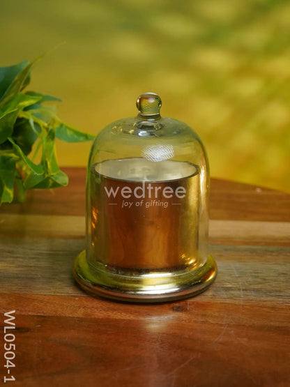 Domed Glass Scented Soy wax Jar (Metallic) - WL0504