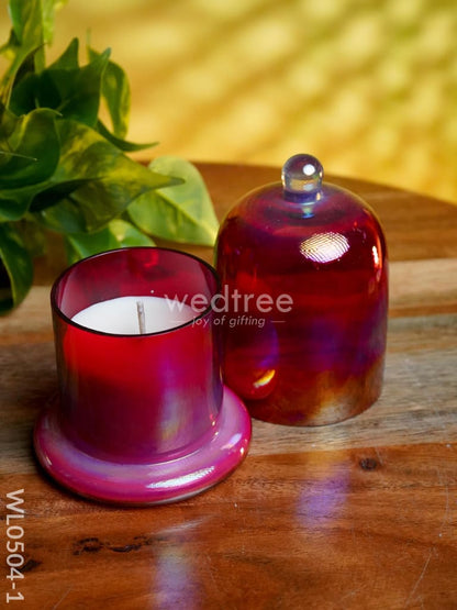 Domed Glass Scented Soy wax Jar (Metallic) - WL0504