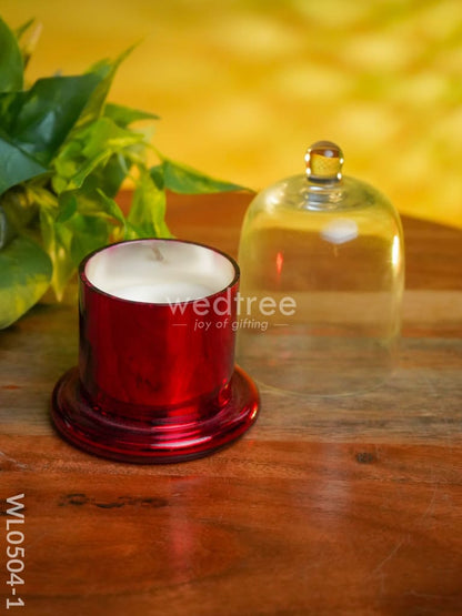 Domed Glass Scented Soy wax Jar (Metallic) - WL0504