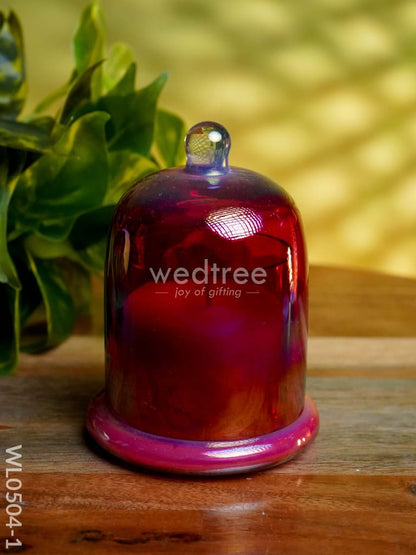 Domed Glass Scented Soy wax Jar (Metallic) - WL0504