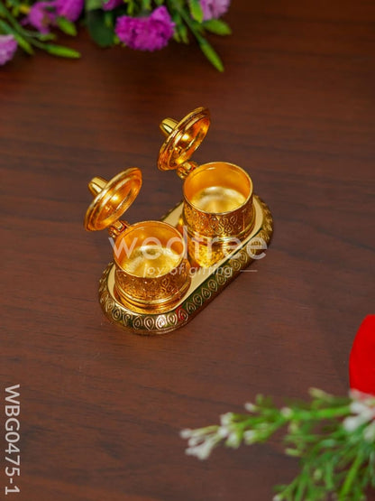 Double Kumkum Holder - WBG0475