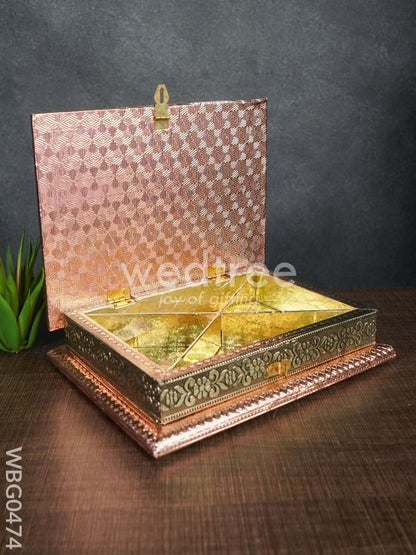 Dry Fruit Box - Copper Embossed Palanquin - WBG0474