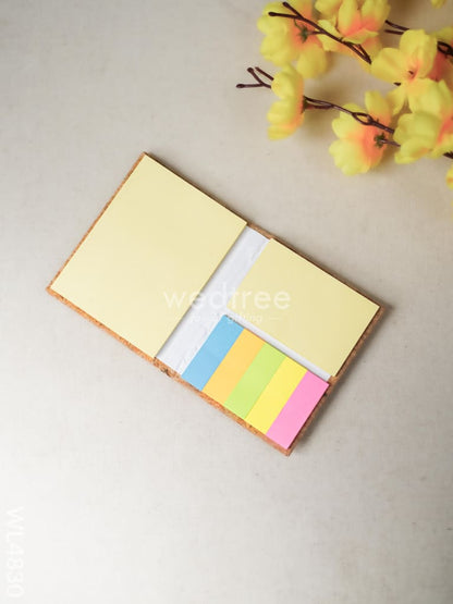 Eco Friendly Gift Set( Bamboo Diary, Sticky Notes, Bamboo Keychain, Pen) - WL4830