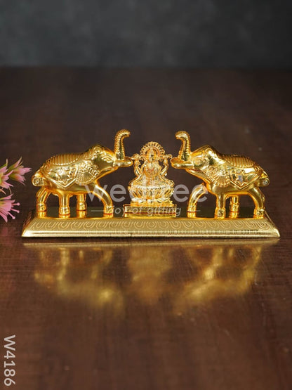 Elephant Double Kumkum holder with Lakshmi - W4186
