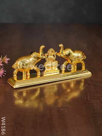 Elephant Double Kumkum holder with Lakshmi - W4186