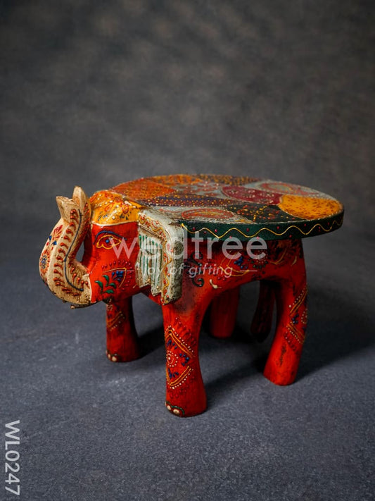 Elephant stool - 6 inch (Antique Orange) - WL0247