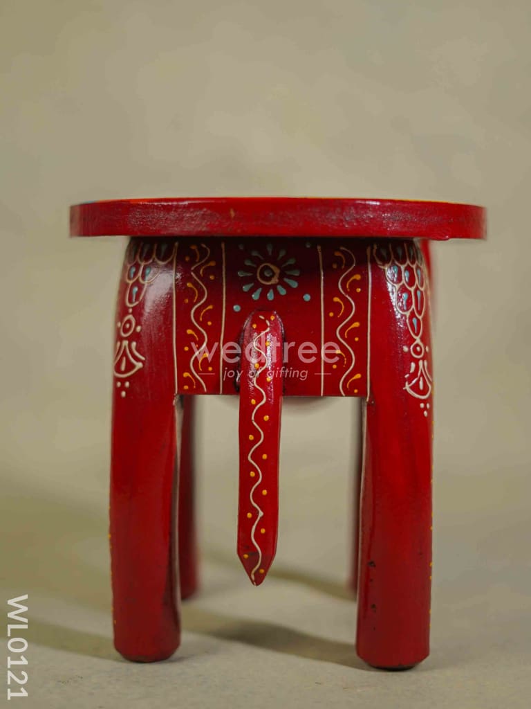 Elephant stool - 8 inch - Multicolour - WL0121