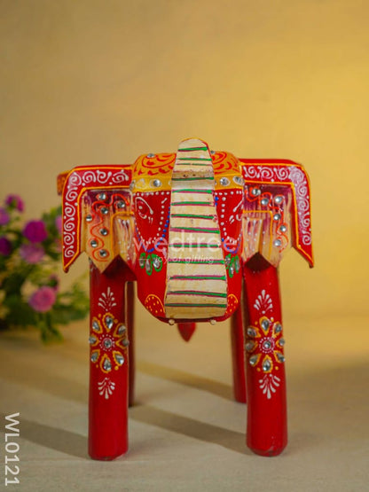 Elephant stool - 8 inch - Multicolour - WL0121